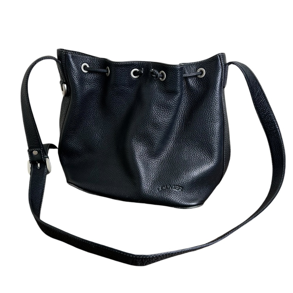 Louvier Black Leather Bag